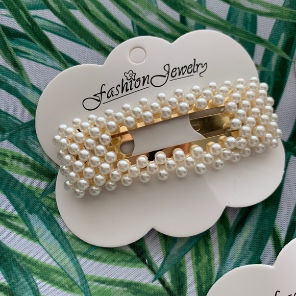 NEW 3 PK of Pearl Clip Hair Accessories - Picture 5 of 5